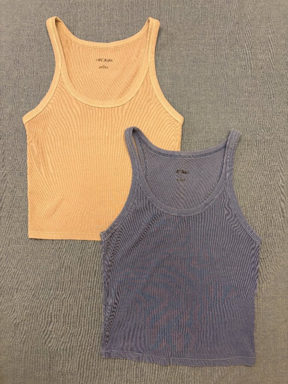 Wild Fable Ribbed Tank Top (Bundle of 2) – Size S – Cream & Blue